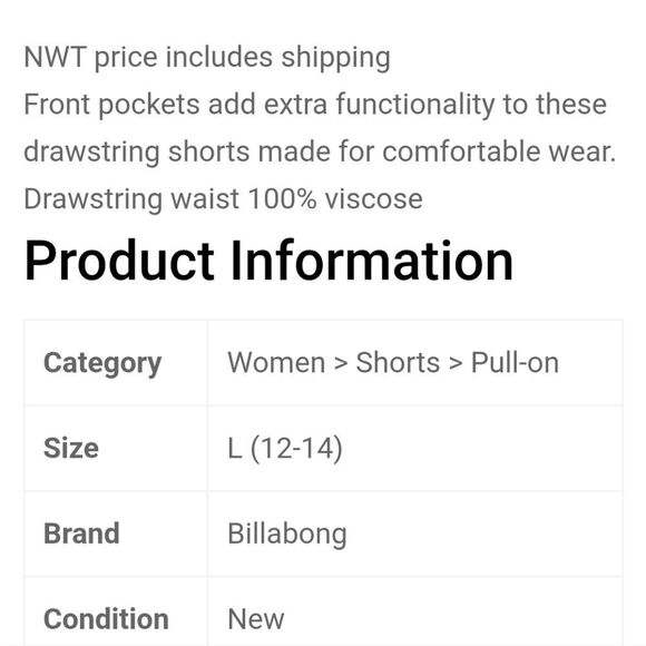 Billabong Pipelune Viscose Shorts - Picture 3 of 5